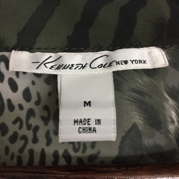 Kenneth Cole Green Animal Print Spring sport Jacket Med - Picture 4 of 6